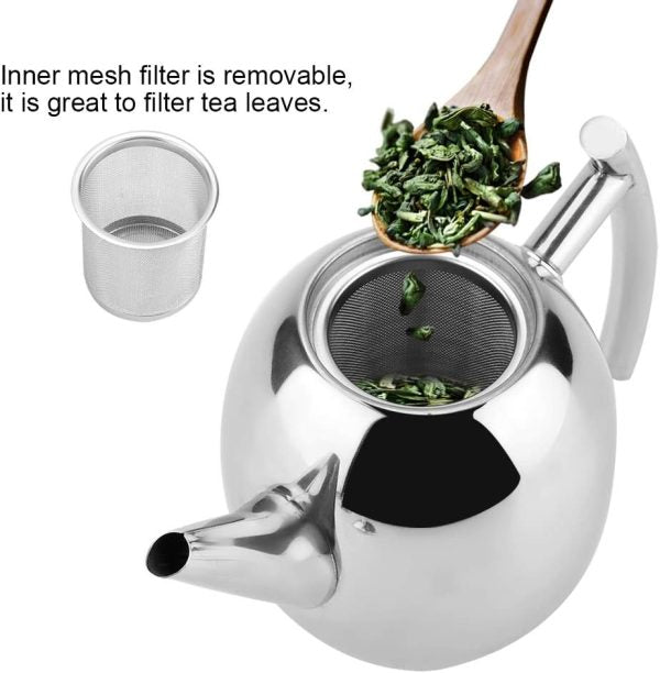 Stainless Steel Kettle Teapot Thicker With Filter Hotel Tea Pot