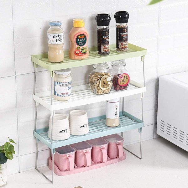 Folding Stack Up Shelf For Spice Jars