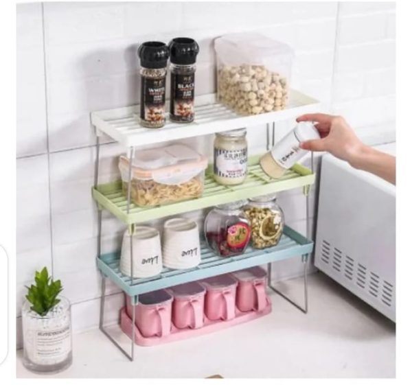 Folding Stack Up Shelf For Spice Jars